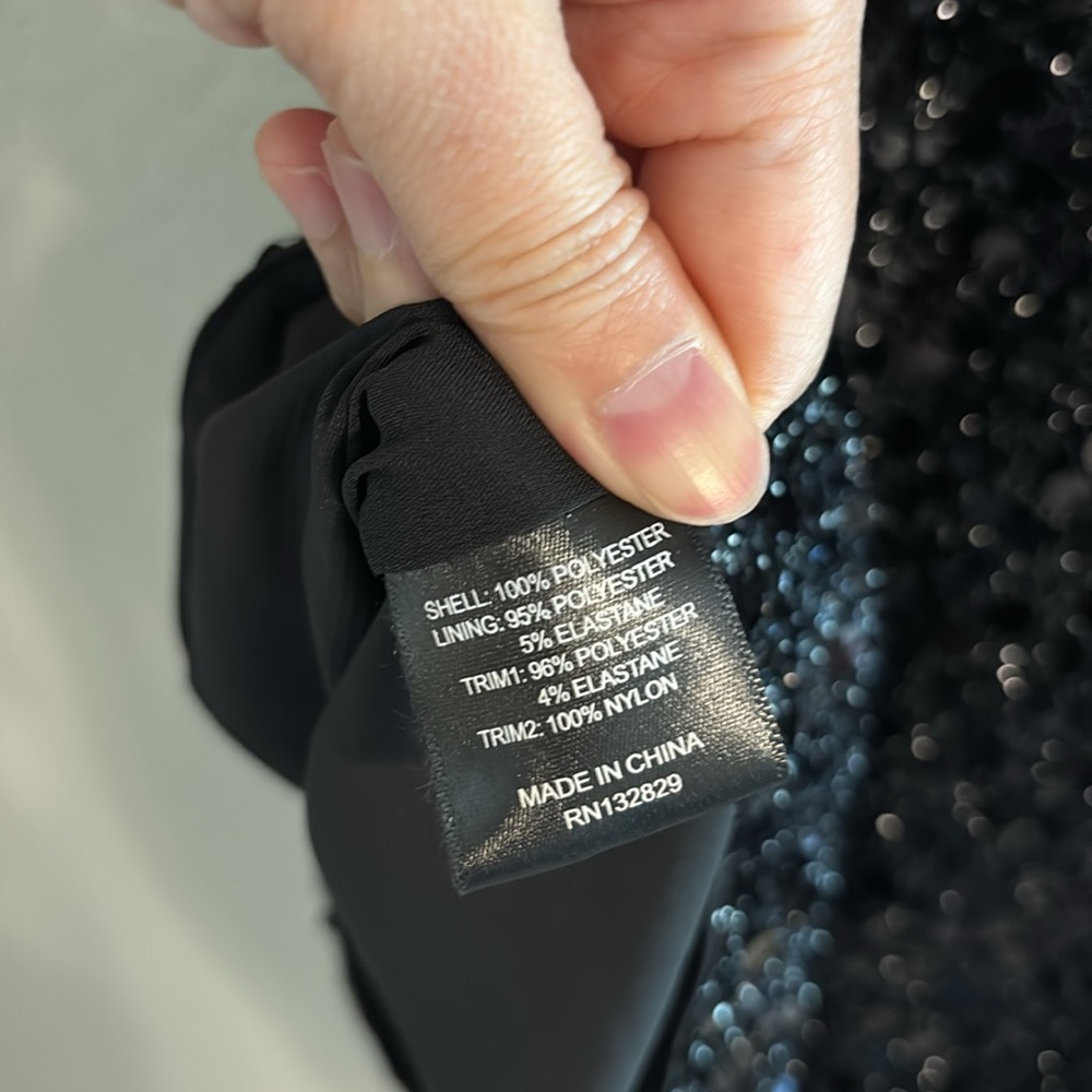 NWT NBD Sequin Dress Sz XXS in Black Mini Dress - Picture 9 of 12